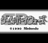 Game Boy Wars title screen for GameBoy